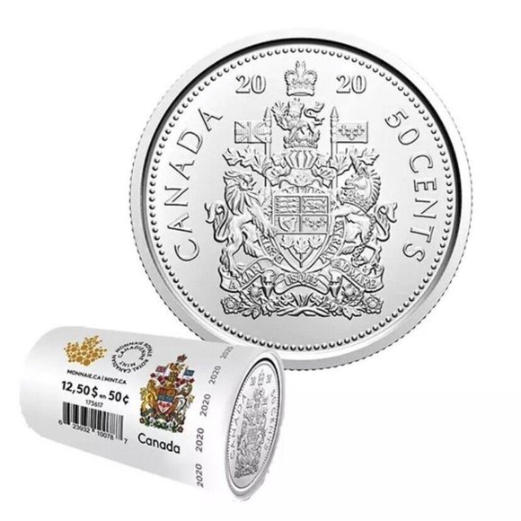 2020 Canada Coat-Of-Arms Special Wrap 50-Cent Roll! - Picture 6 of 6
